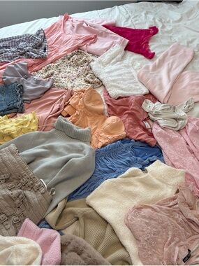 🌸Mixed babydoll Women's Clothing Lot - Pastel & Neutral Tops